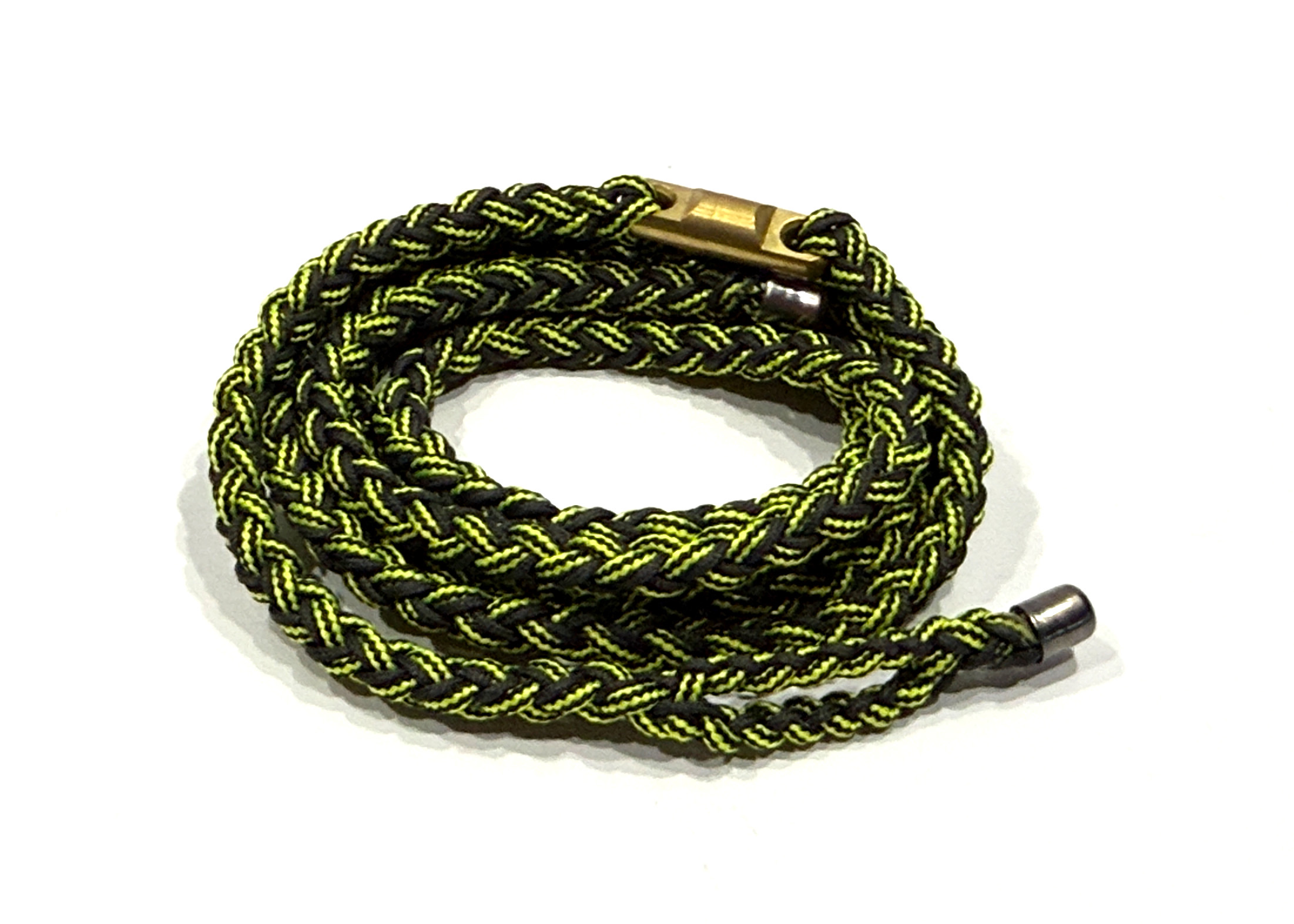 Lager: Langfessel yellow-stripe/Black mit Drahle & Schlaufe